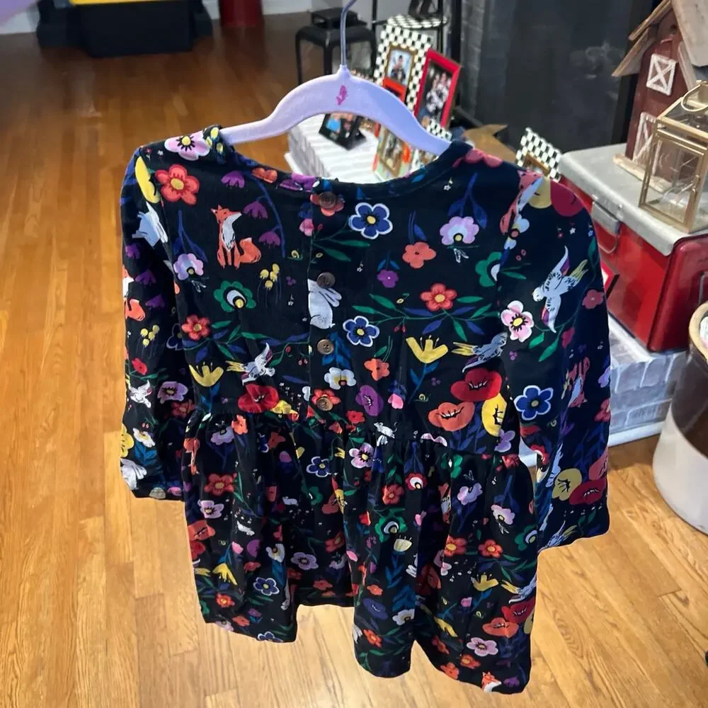 Hanna‎ Andersson long sleeve dress girls 110 size 5